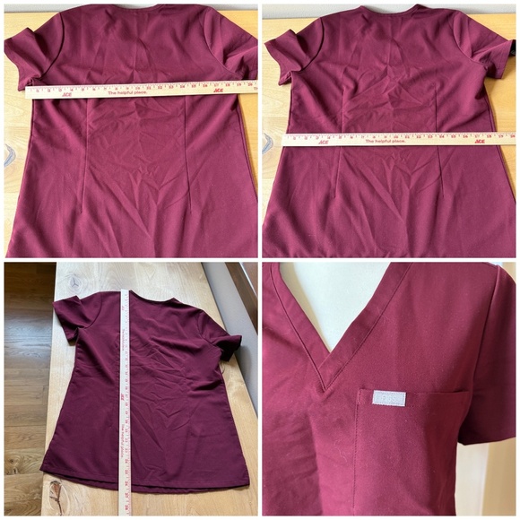 FIGS TECHNICAL COLLECTION SCRUBS SS V NECK TOP PULL ON DRAWSTRING WAIST PANTS S - Picture 6 of 11